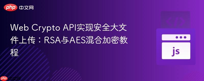 Web Crypto API實(shí)現(xiàn)安全大文件上傳：RSA與AES混合加密教程