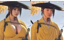 玩家爆改《羊蹄山之魂》女主 大雷美女让人心动