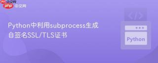 Python中利用subprocess生成自签名SSL/TLS证书