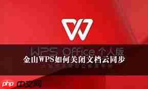 WPS如何关闭文档云同步功能