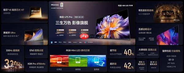 海信U7S Pro双芯+黑曜屏杀疯了！海信RGB-Mini LED三旗舰锁死高端电视圈