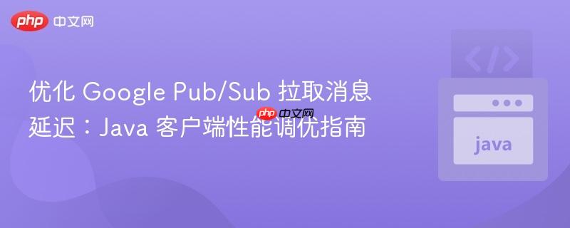 优化 google pub/sub 拉取消息延迟：java 客户端性能调优指南