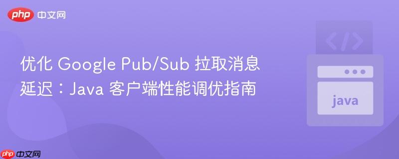 优化 Google Pub/Sub 拉取消息延迟：Java 客户端性能调优指南