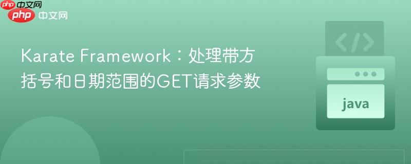 Karate Framework：处理带方括号和日期范围的GET请求参数
