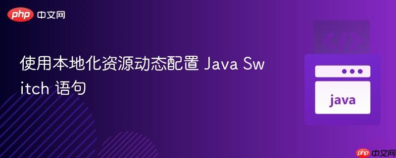 使用本地化资源动态配置 Java Switch 语句