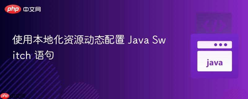 使用本地化资源动态配置 java switch 语句
