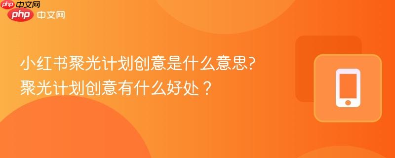 小红书聚光计划创意是什么意思?聚光计划创意有什么好处？
