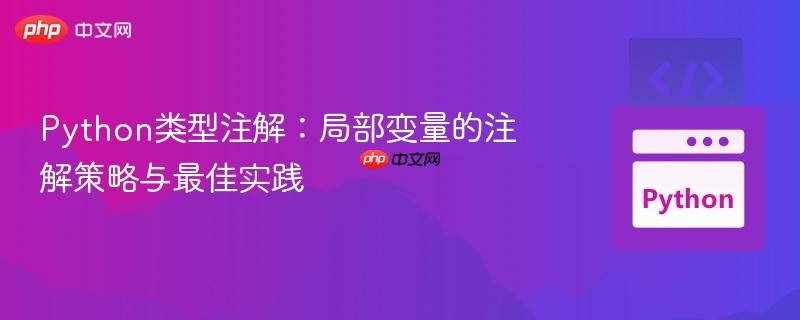 Python类型注解：局部变量的注解策略与最佳实践