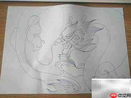 中国龙绘画步骤详解