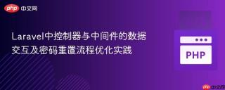 Laravel中控制器与中间件的数据交互及密码重置流程优化实践