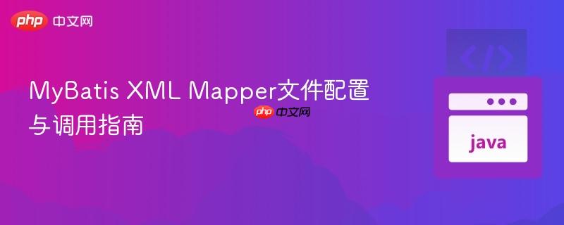 MyBatis XML Mapper文件配置与调用指南
