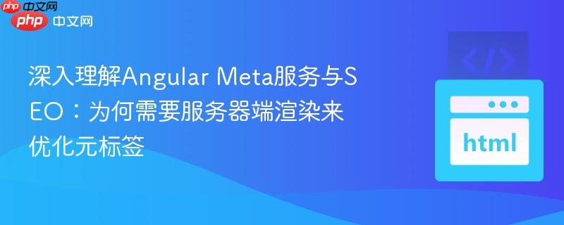 深入理解Angular Meta服务与SEO：为何需要服务器端渲染来优化元标签