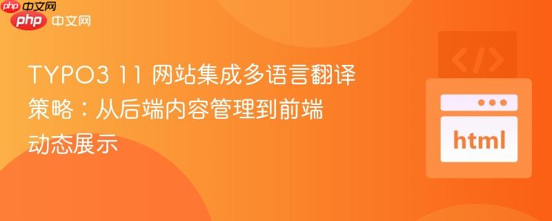 TYPO3 11 网站集成多语言翻译策略:从后端内容管理到前端动态展示
