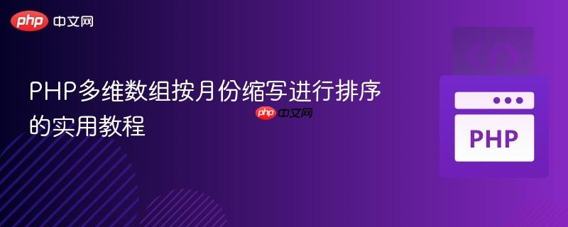 PHP多维数组按月份缩写进行排序的实用教程
