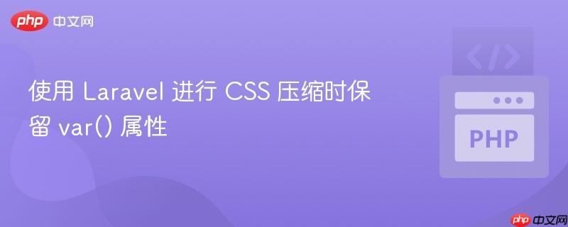 使用 Laravel 进行 CSS 压缩时保留 var() 属性