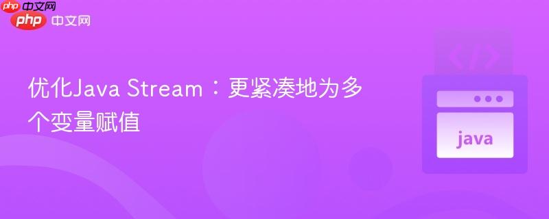优化java stream:更紧凑地为多个变量赋值