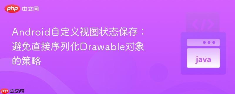 Android自定义视图状态保存:避免直接序列化Drawable对象的策略