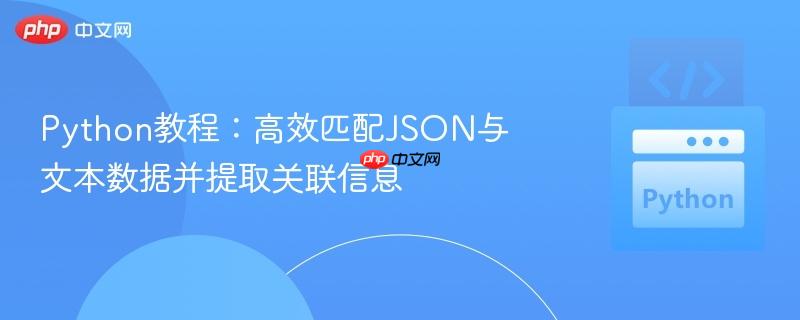 Python教程：高效匹配JSON与文本数据并提取关联信息