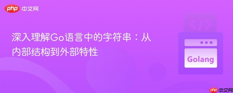 深入理解Go语言中的字符串:从内部结构到外部特性