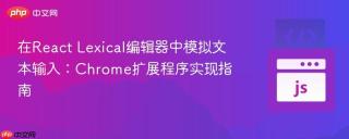 在React Lexical编辑器中模拟文本输入：Chrome扩展程序实现指南