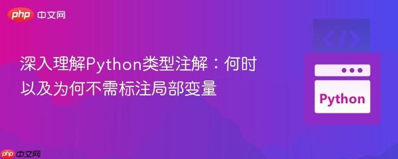 深入理解Python类型注解：何时以及为何不需标注局部变量