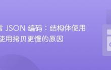 Go 语言 JSON 编码:结构体使用指针比使用拷贝更慢的原因