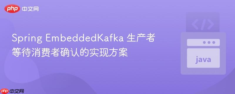 Spring EmbeddedKafka 生产者等待消费者确认的实现方案