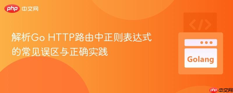 解析Go HTTP路由中正则表达式的常见误区与正确实践