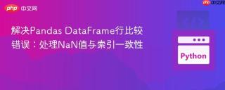解决Pandas DataFrame行比较错误：处理NaN值与索引一致性