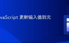 使用 JavaScript 更新输入值到元素