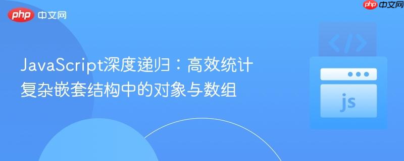 JavaScript深度递归：高效统计复杂嵌套结构中的对象与数组
