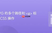 使用 SVG 的多个路径和 &lt;g&gt; 标签进行 CSS 操作