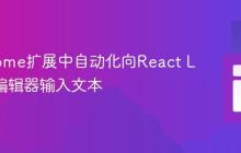 在Chrome扩展中自动化向React Lexical编辑器输入文本