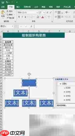 Excel制作组织架构图