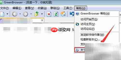 Green Browser查看版本方法