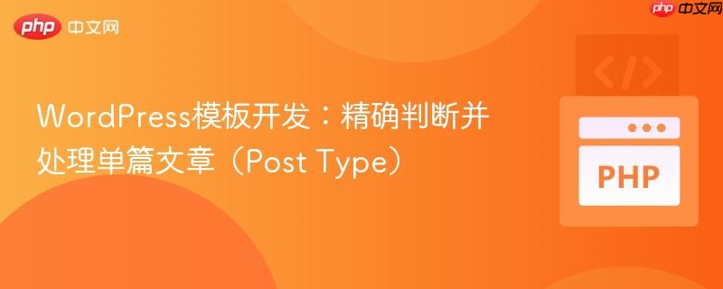 WordPress模板开发：精确判断并处理单篇文章（Post Type）