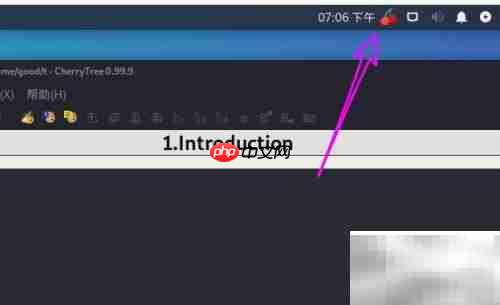 CherryTree如何显示在系统托盘