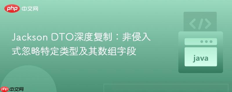 Jackson DTO深度复制:非侵入式忽略特定类型及其数组字段