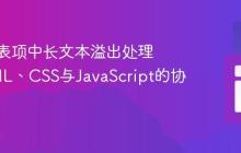 动态列表项中长文本溢出处理：HTML、CSS与JavaScript的协同策略