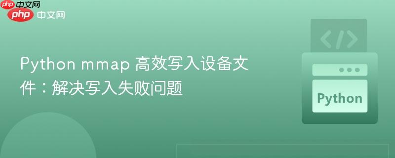 python mmap 高效写入设备文件：解决写入失败问题