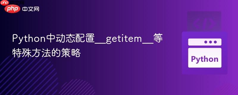 Python中动态配置__getitem__等特殊方法的策略