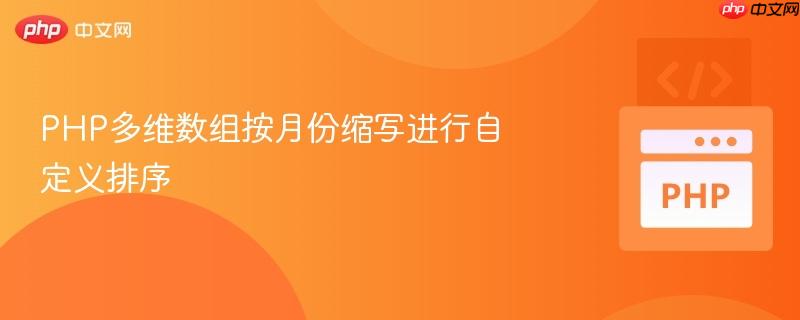 PHP多维数组按月份缩写进行自定义排序
