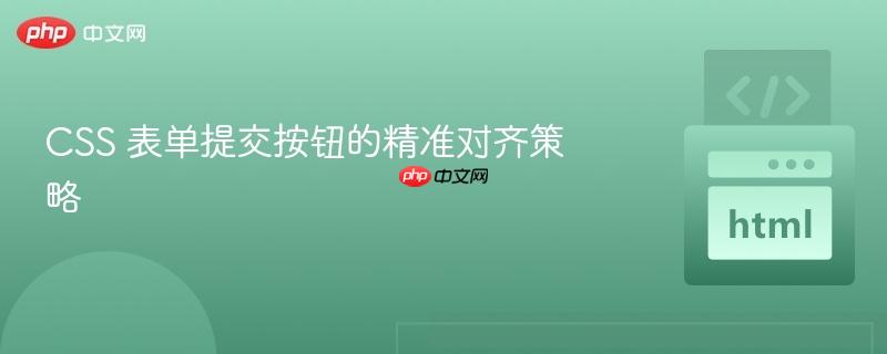 CSS 表单提交按钮的精准对齐策略