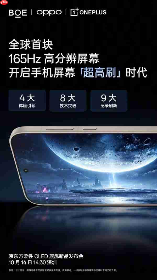 全球最先进!一加15首发第三代东方屏:首次165Hz+高分辨率