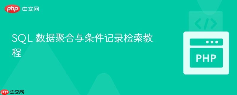 SQL 数据聚合与条件记录检索教程