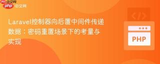 Laravel控制器向后置中间件传递数据：密码重置场景下的考量与实现