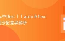 Flexbox中flex: 1 1 auto与flex: 1的空间分配差异解析