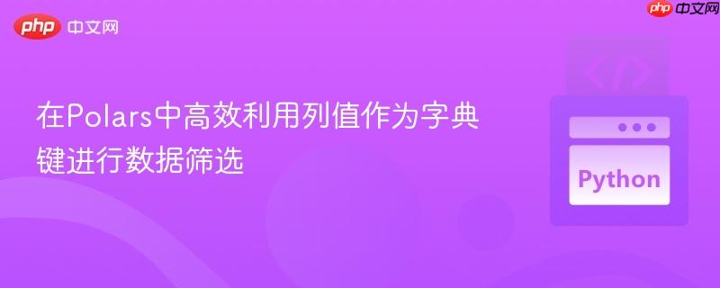 在Polars中高效利用列值作为字典键进行数据筛选