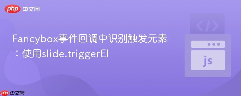 Fancybox事件回调中识别触发元素：使用slide.triggerEl
