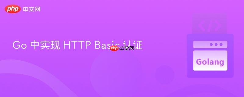 Go 中实现 HTTP Basic 认证